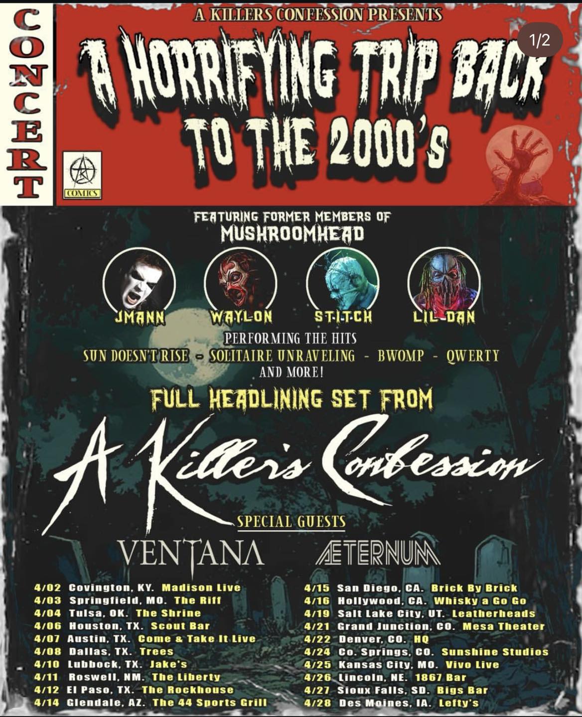 A Killer's Confession A Horrifying Trip Back to the 2000's Tour Poster 2026